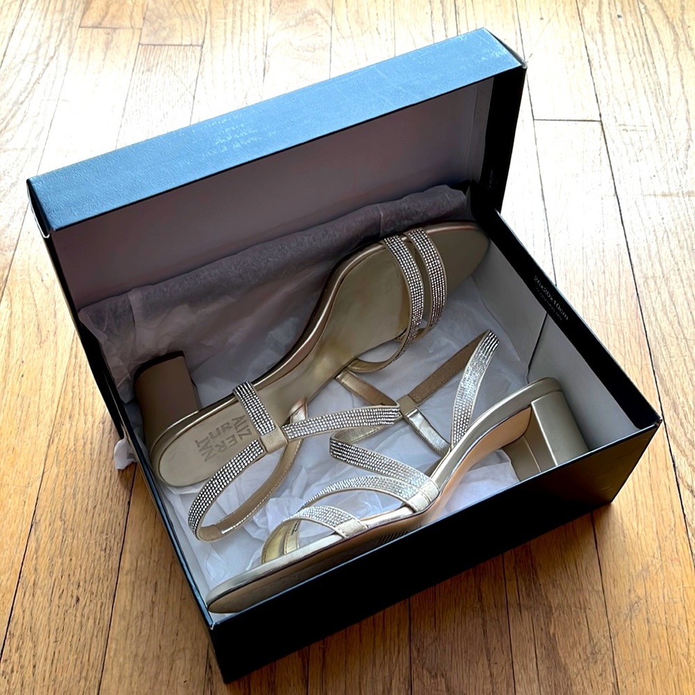 Brand new champagne glitter heels